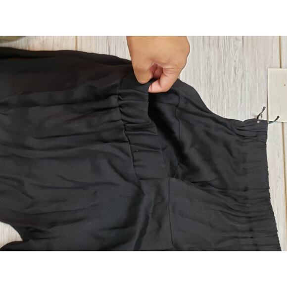 Harriet's Women's One Size O/S Black Pants Pockets Elastic Waist Lightweight - Picture 4 of 7